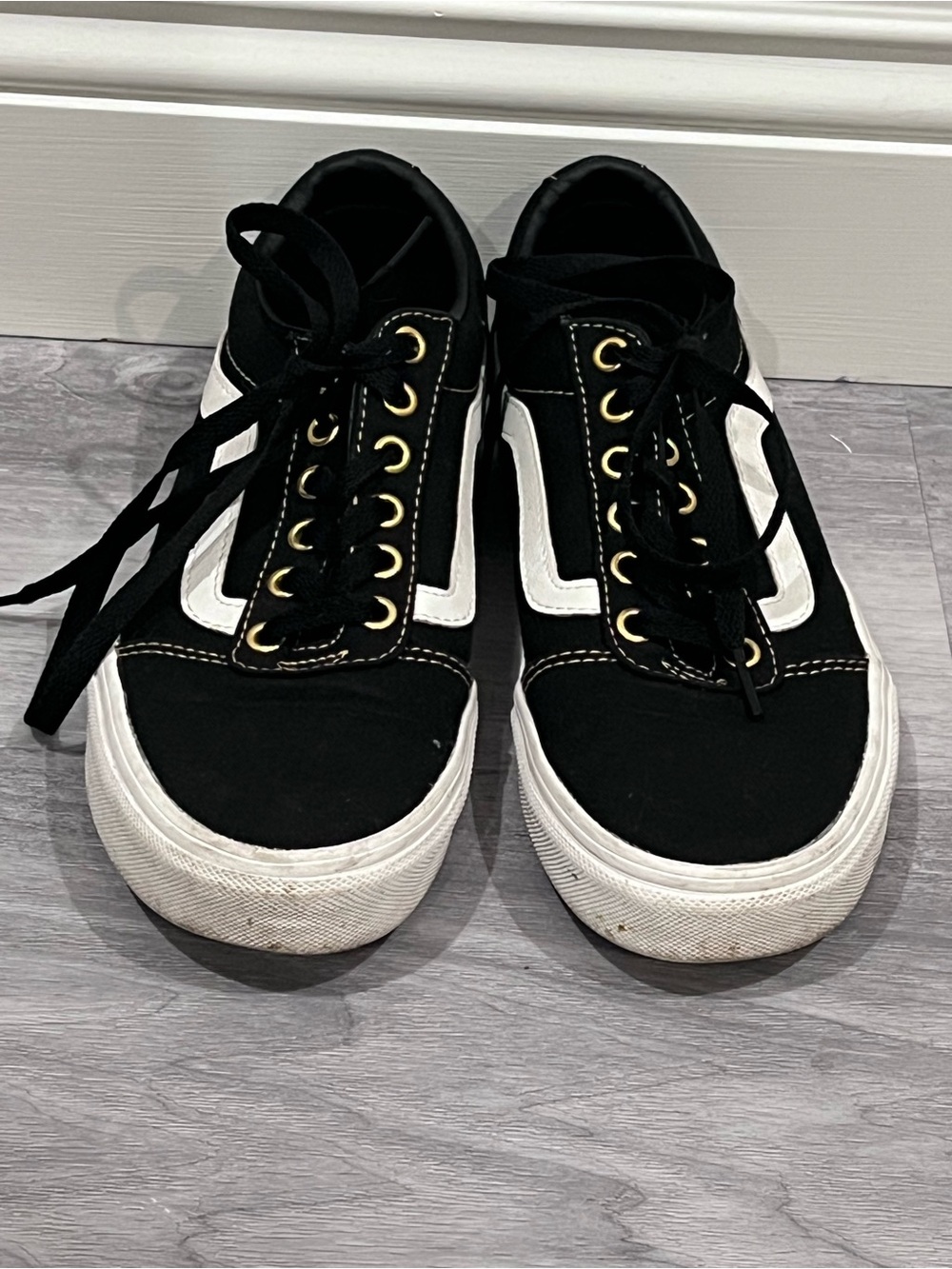 Vans Black and White Low-Top Sneakers